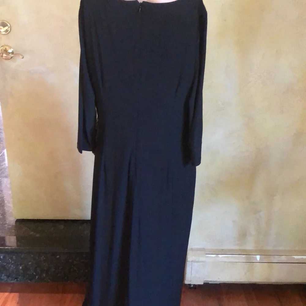 R & M Richards Black Sequin Embellished Gown - Picture 4 of 4